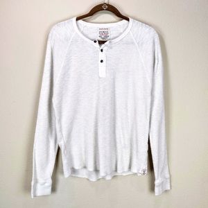 Lucky Brand Ivory White Waffle Long Sleeve Thermal